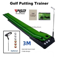 PGM w/ Auto Ball Return 3M 3 Meter Indoor Golf Putt Putter Putting Trainer Training Practice Grass M