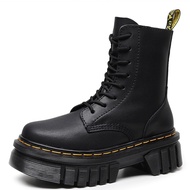 Dr.Martens รองเท้าสำหรับผู้หญิง Jadon หนาด้านล่าง8หลุมหญิงยางรองเท้าด้านล่างรถจักรยานยนต์หนังแท้รองเ