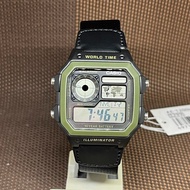 Casio AE-1200WHB-1B Illuminator Black Green Resin Digital Quartz Unisex Watch