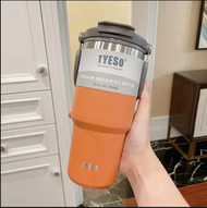 TYESO VACCUM STEEL INSULATED TUMBLER WITH HANDLE