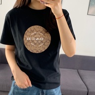 Coach 23 new presbyopic women's T-shirt round label printing Japanese and Korean casual men's and women's round neck couple's half sleeve U3XJ vb