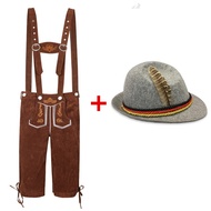 TM BY Germany The Munich Oktoberfest male adult suspender trousers hat Stage cosplay costume Hallowe