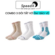 Combo of 3 pairs of SpeedX Gurdian football basketball foot protection sports socks
