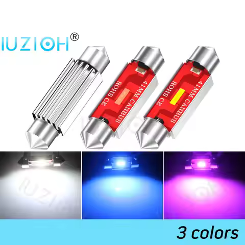 IUZIOH 2PCS Highlight 12V 24V 31 36 39 41 MM 1860 Festoon Car Light Led Bulb Interior C5W C10W Readi