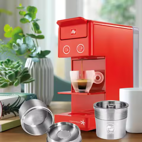 ICalifas For illy coffee Machine Maker/STAINLESS STEEL Metal Refillable Reusable Capsule fit for ill