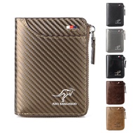 Wallet RFID Blocking Zipper Bifold Men PU Leather Wallet Dompet Kulit PU Lelaki 钱包男 0188