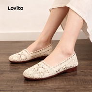 Lovito Casual Sheer Boat Shoes for Women LFA103139 Lovito Kasut Bot Wanita Kasual Jaring Nipis LFA10