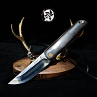 มีดพับคลาสสิกสีดำ SKD-11 3เลเยอร์ ระบบ Front Flipper ไลเนอร์ล็อค