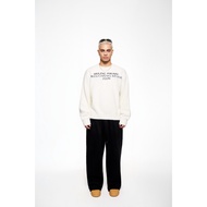 SK01 - "MAZIC" FUZZY KNIT SWEATER KNITTED SWEATSHIRT - WHITE