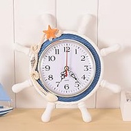 TAHNYC nautical wall clock with sailboat and sailboat design is a nautical decoration for home, office or boat.