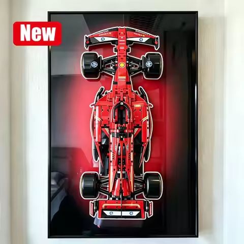 Wall‑mount Display Board for Lego 42207 Ferrari SF‑24 F1 Race Car Building Blocks, Wall‑Mounted Acce