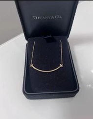 TIFFANY & CO.蒂芙尼 T-smile項鏈系列 笑臉 項鏈 女款 金色