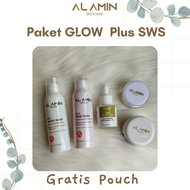 AL AMIN SKINCARE PAKET GLOW LENGKAP + SERUM SWS FREE POUCH