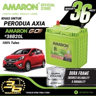 AMARON GO Series 38B20L [NS40zl] Bateri Untuk Perodua Axia (Without Idle Start Stop)