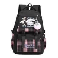 HZ Ba lô Sanrio Cinnamoroll dành cho học sinh Dung tích lớn In nhẹ Đa năng Hoạt hình dễ thương Túi đ