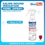 Saline Wound Irrigation 100ml (Nacl 0.9%) Spray Cairan Basuh Cuci Pembersih Luka 100 ml Onemed
