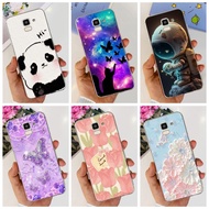 For Samsung J6 J6+ Case SamsungJ6 J 6 Plus J6Plus 2018 J610G J600G J600F Cute Panda Flower Painted Soft Silicone TPU Phone Cases