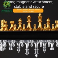 NAESV International Chess, Folding 25/32cm Chessboard Magnetic Chess Set, Universal Portable Plastic