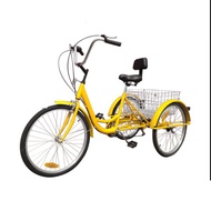 Elderly Bicycle Human Leisure Elderly Tricycle Bicycle Three-Wheeled Trolley Sanitation Cleaning Adu