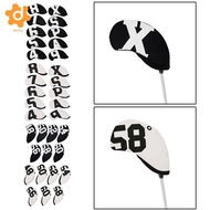 [utruiut0k] 7 Pieces Golf Club Headcover,  Covers Wrap,  Sleeve Universal Wedges  Guard for Sports O