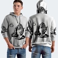 Drake 6 God Hoodie Fullprint New Hoodie Unisex Polyester Jersey Dryfit Material