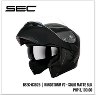 windstorm v2 sec modular & dual visor helmet matte black