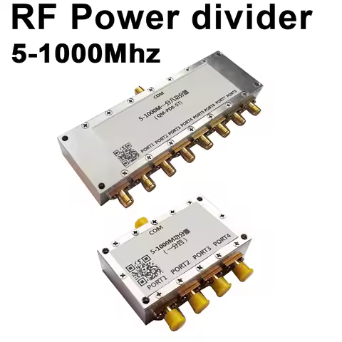 5-1000Mhz RF Power Divider 4/8 Signal Combiner Splitter FOR VHF UHF Short Medium Wave Walkie-talkie 