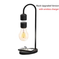 cod Magnetic Levitation Table Lamp LED Light Bulb Bedside Lamp with Phone Wireless Charger For Home 