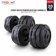 Trident 20 KG Premium Adjustable Dumbbell Gym Weight Training