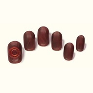 套裝-W037紅珊瑚石ButterFinger光固化凝膠甲貼膜【含貼飾/贈燈】