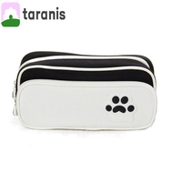 TARANIS School Student Pencil Cases, Solid Color Lovely Cat Paw Large Pencil Case, Cute Oxford Pencil Organizer Large Capacity Cat Paw Pattern Pencil Bag Schools