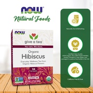 NOW Foods, Organically Hip Hibiscus Tea, Caffeine-Free, Non-GMO, No Added Colors, Preservatives or S