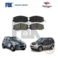 FBK Disc Brake Pad Front - Perodua Kembara  Nautica (With Brake Shims) - FD0801S FBK