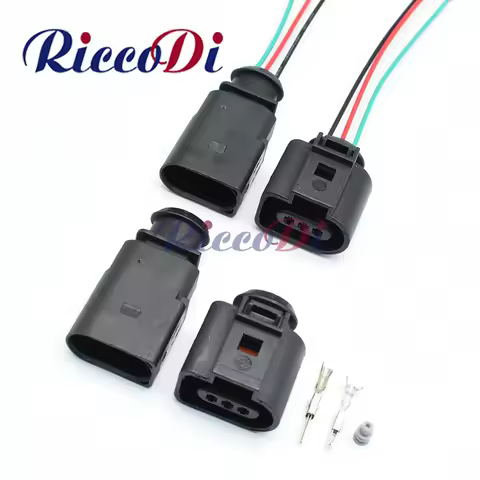 1 Set 3 Pin Way 1J0973703 Waterproof Electrical Wire Connector Temp Auto Sensor Repair Socket Plug f