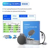 ORICO MiniSnap Portable SSD with Adjustable Phone Holder Up to 2050MB/s 256GB 512GB 1TB 2TB Snap Any