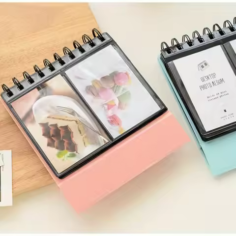 1Pc 68Pockets 3 Inches Photo Album Desk Calendar Album