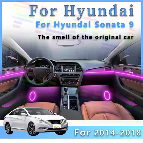For Hyundai Sonata YF LF 2014-2018 Superior Hidden Mounting LED Auto Interior Mood Lamp RGB APP-cont