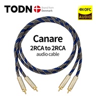 canare 1 pair RCA audio cable 2 RCA to 2 RCA Interconnect Cable HIFI Stereo 4N OFC Male to Male For 