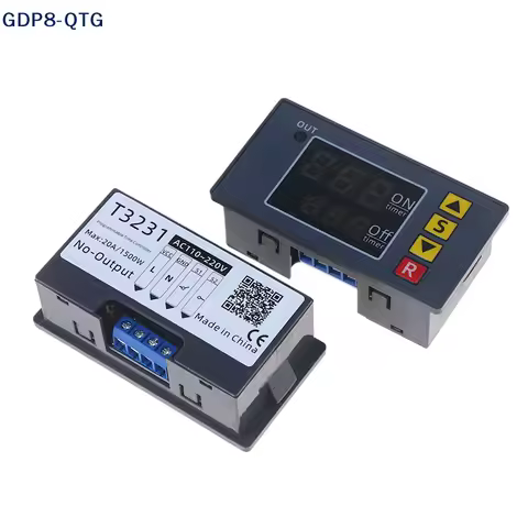 T3231 Cyclic Timing Delay Relay DC12V 24V AC110-220V Red And Blue Dual-Display Delay Relay Module Au