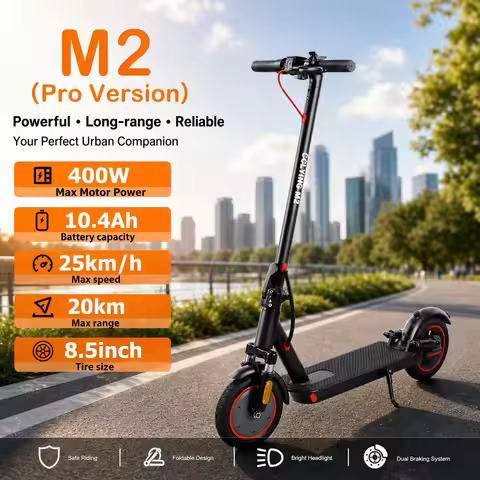 Adult Electric Scooter, 36V 10.4AH Battery, 400W Motor, 8.5-inch Puncture-resistant Tires, As A Holi