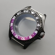 QX 42mm Black Watch Case Dome Sapphire Crystal Glass Case Fits NH35 NH36 7S26 4R Movement 28.5mm Dia