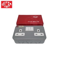 [SIRIM] UMS 2 Gang Metal Clad Switched Socket Outlet 2213M