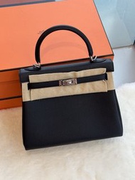 Hermes🌟Kelly 25 黑銀 togo stamp G