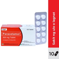 TGP Paracetamol 500mg tablets 10 pcs/pack  for pain & fever relief