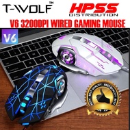 T-WOLF V6 3200DPI WIRED USB GAMING MOUSE. LIKE MX350 MX450 PHILIPS M314 SPK7314 Q2 X8 Q16 M330 M331 