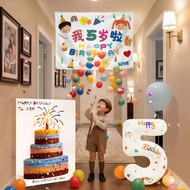 2534Children's Happy 2nd Birthday Scene Decoration