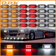 C 6/8/10Pcs 3 12V 24V 6 Led Light Oval Clearance Diode Side Marker Warning Tail Lamp For Trailer
