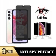 LAYAR Tempered Glass Privacy Screen SAMSUNG M34 5G Latest Anti-Scratch Phone Screen Cover
