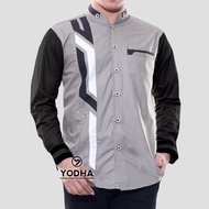 BAJU KOKO POLOS PRIA DEWASA KEMKO BASIC YODHAMUSLIM PANJANG HITAM PUTIH KEKINIAN SANTRI PONDOK