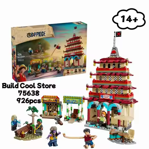 MINISO 75638 New Product Pirate Dragon Adventure Park Building Block Set, Birthday Gift, Christmas G
